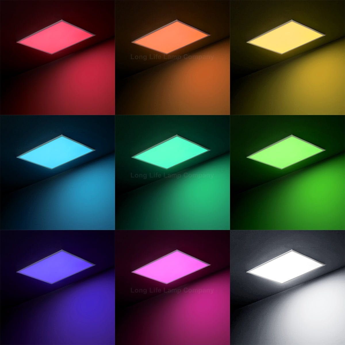 RGB 40w WiFi LED Ceiling Panel Colour Changing Recessed 600 x 600 - Energy Light Bulbs - Free delivery on all orders