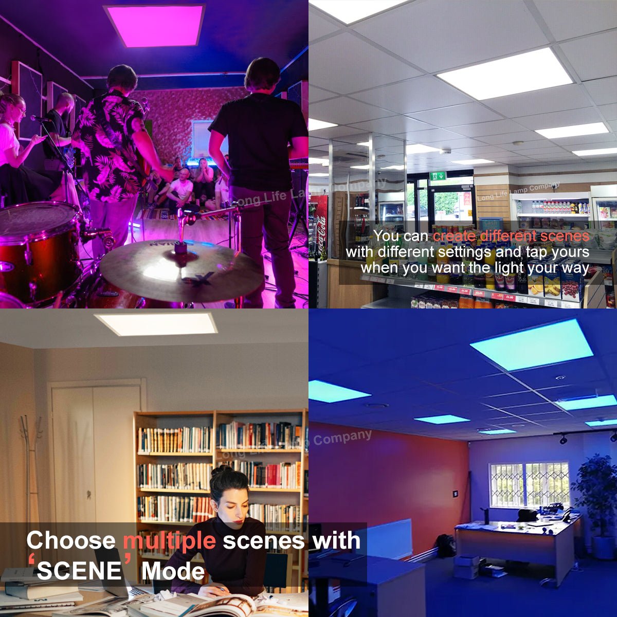 RGB 40w WiFi LED Ceiling Panel Colour Changing Recessed 600 x 600 - Energy Light Bulbs - Free delivery on all orders