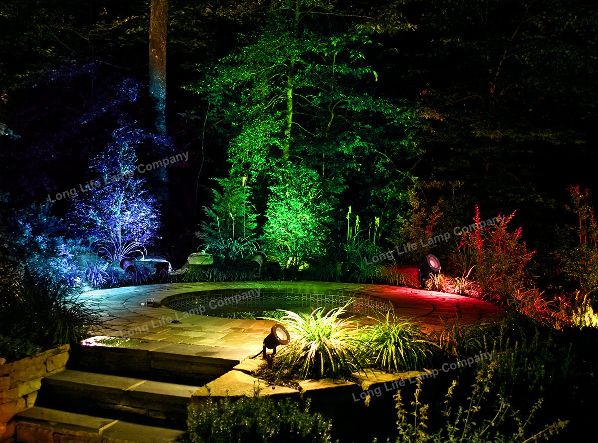 RGB LED Garden Spike Ground Light Colour Changing Automatic - Energy Light Bulbs - Free delivery on all orders