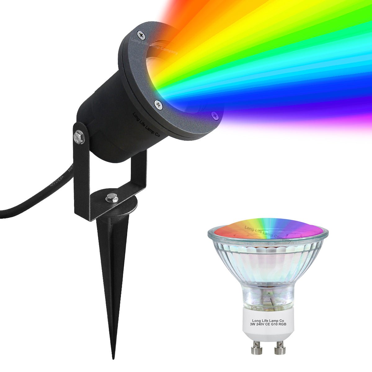 RGB LED Garden Spike Ground Light Colour Changing Automatic - Energy Light Bulbs - Free delivery on all orders