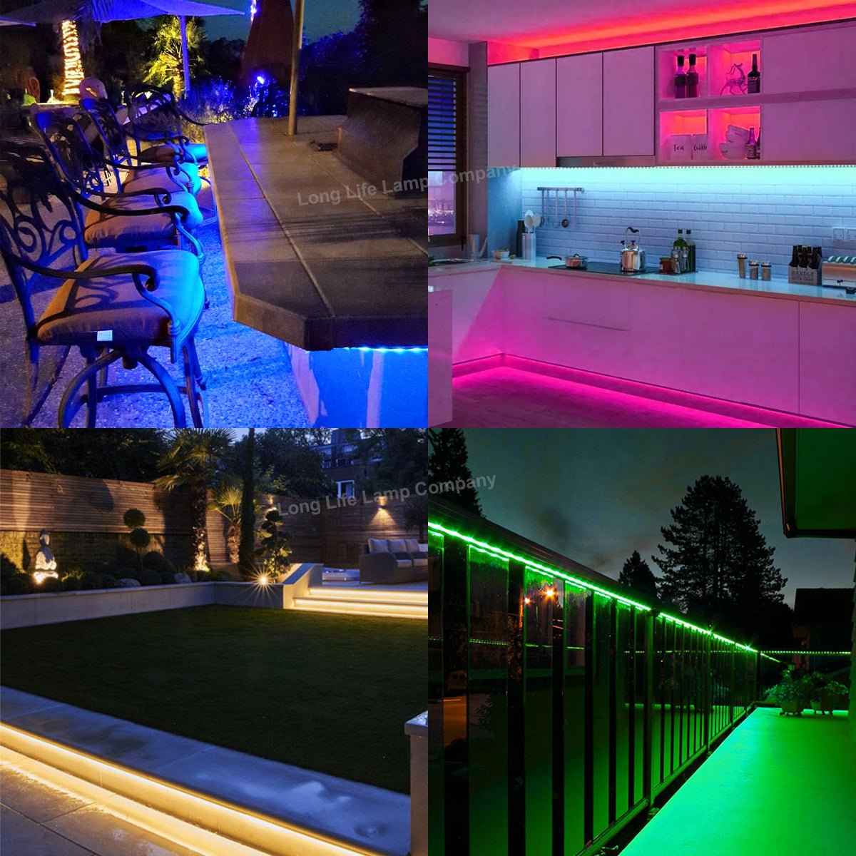 RGB LED Tape IP44 Exterior or Interior 5 Metre Strip Light Kit Colour Change 12v Plug and Play - Energy Light Bulbs - Free delivery on all orders