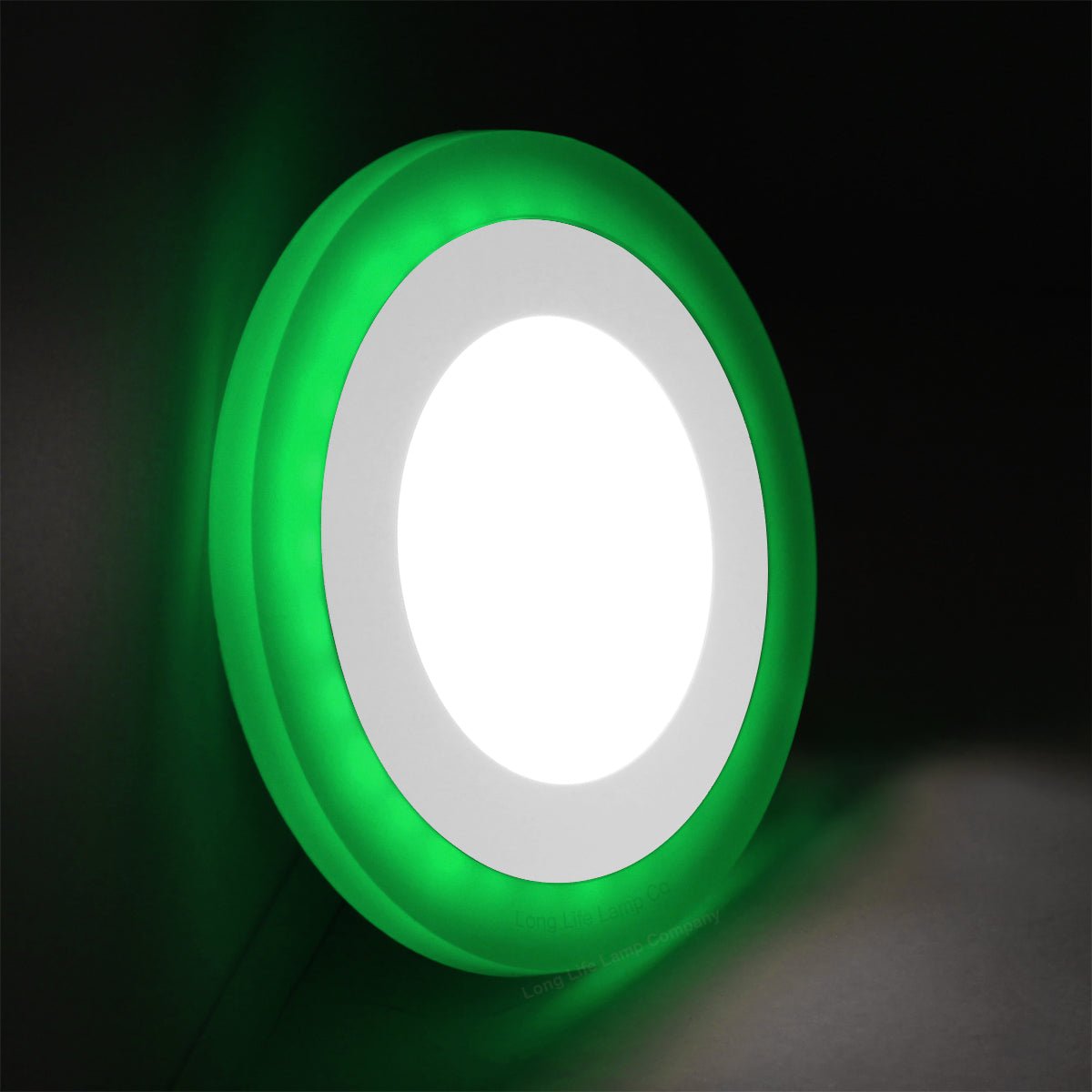 Round Dual Colour LED 6w Ceiling Recessed Panel Spot Light Green and White - Energy Light Bulbs - Free delivery on all orders