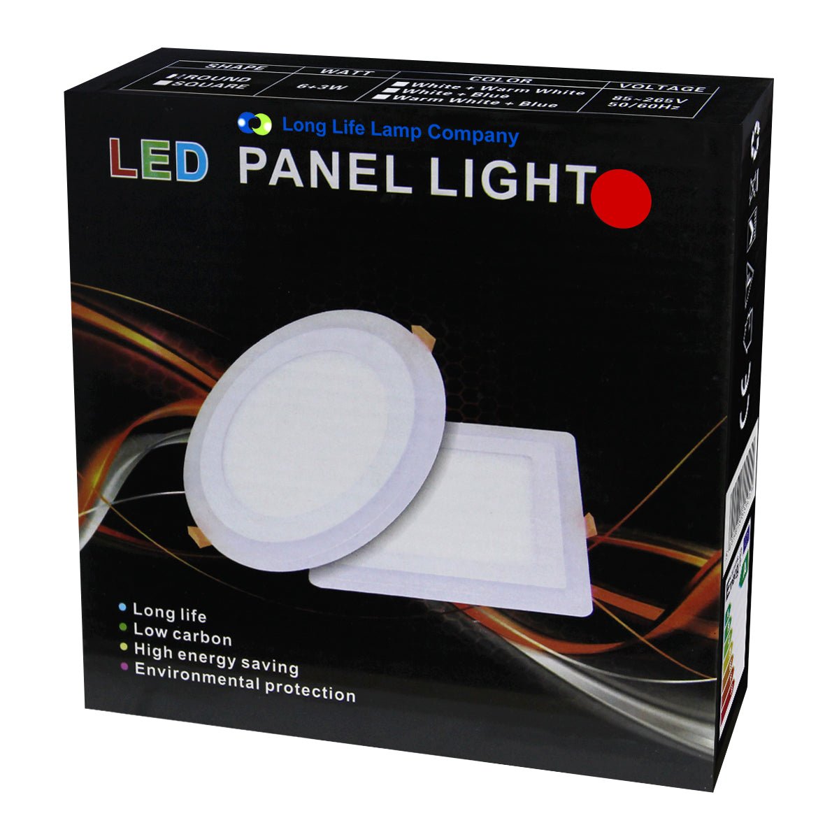 Round Dual Colour LED 6w Ceiling Recessed Panel Spot Light Red and White - Energy Light Bulbs - Free delivery on all orders
