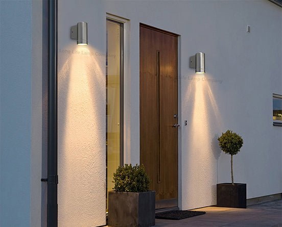 Single LED Wall Down Light Stainless Steel - Energy Light Bulbs - Free delivery on all orders