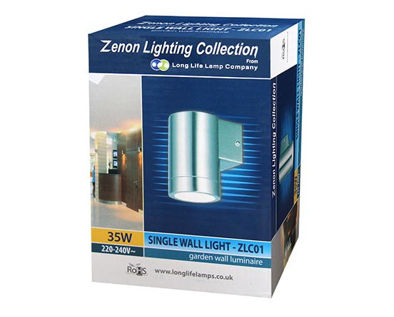 Single LED Wall Down Light Stainless Steel - Energy Light Bulbs - Free delivery on all orders