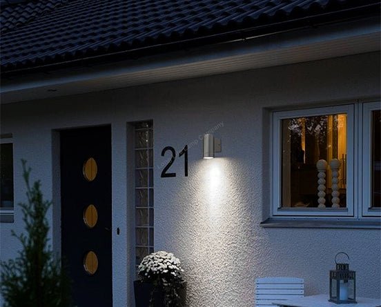 Single LED Wall Down Light Stainless Steel - Energy Light Bulbs - Free delivery on all orders