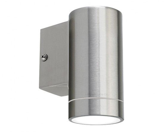 Single LED Wall Down Light Stainless Steel - Energy Light Bulbs - Free delivery on all orders