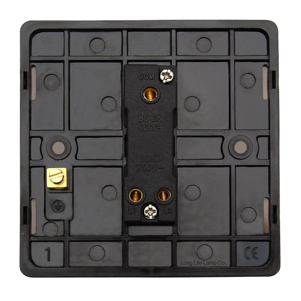 Single light Switch1 Gang 2 Way Black Nickel Wall Switch N302GME - Energy Light Bulbs - Free delivery on all orders