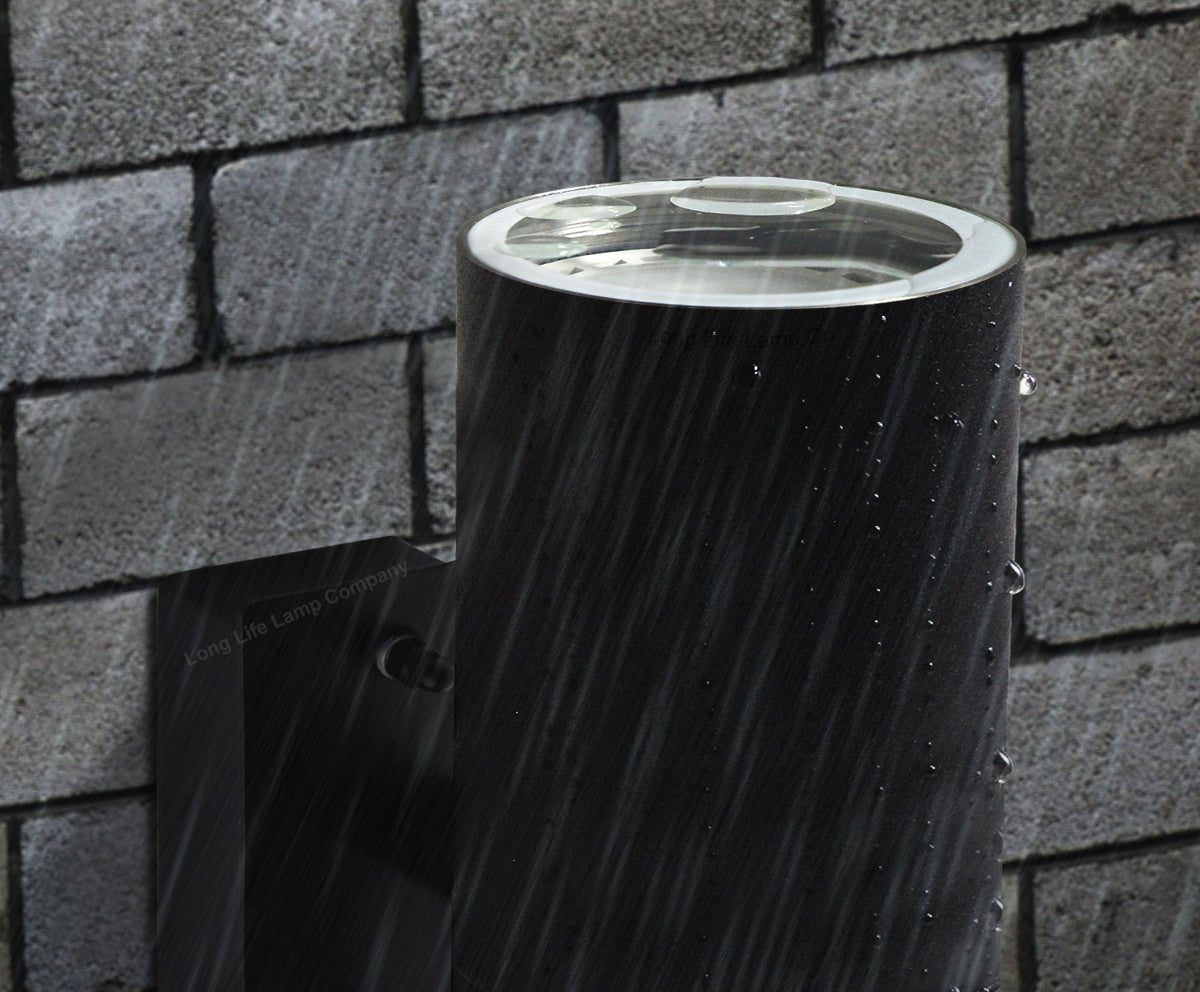Single Outdoor Wall Light Black Stainless Steel IP65 - Energy Light Bulbs - Free delivery on all orders