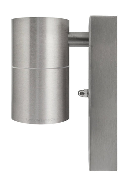 Single Outdoor Wall Light Dusk Till Dawn Sensor Stainless Steel Finish IP65 - Energy Light Bulbs - Free delivery on all orders