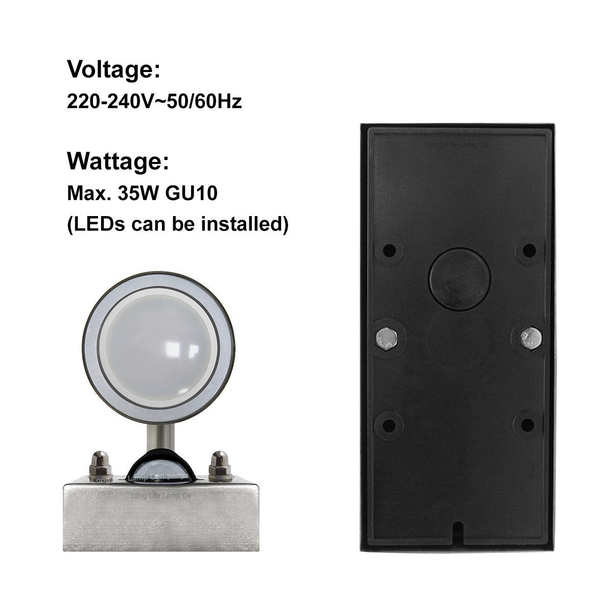 Single Outdoor Wall with PIR Movement Sensor Stainless Steel - Energy Light Bulbs - Free delivery on all orders