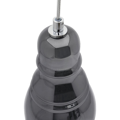 Smoke Grey Glass Ceiling Light Shade Pendant Chrome Modern Retro Vintage - Energy Light Bulbs - Free delivery on all orders