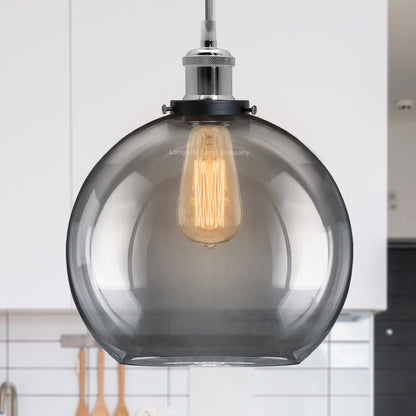 Smoked Glass Shade Chandelier Pendant - Energy Light Bulbs - Free delivery on all orders