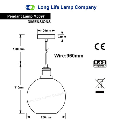 Smoked Glass Shade Chandelier Pendant - Energy Light Bulbs - Free delivery on all orders