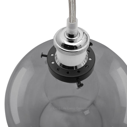 Smoked Glass Shade Chandelier Pendant - Energy Light Bulbs - Free delivery on all orders