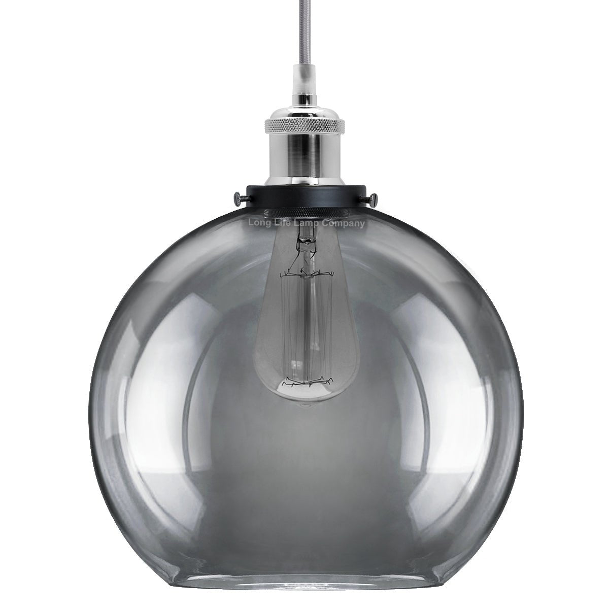 Smoked Glass Shade Chandelier Pendant - Energy Light Bulbs - Free delivery on all orders