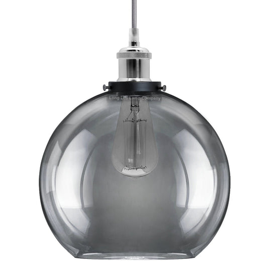 Smoked Glass Shade Chandelier Pendant - Energy Light Bulbs - Free delivery on all orders