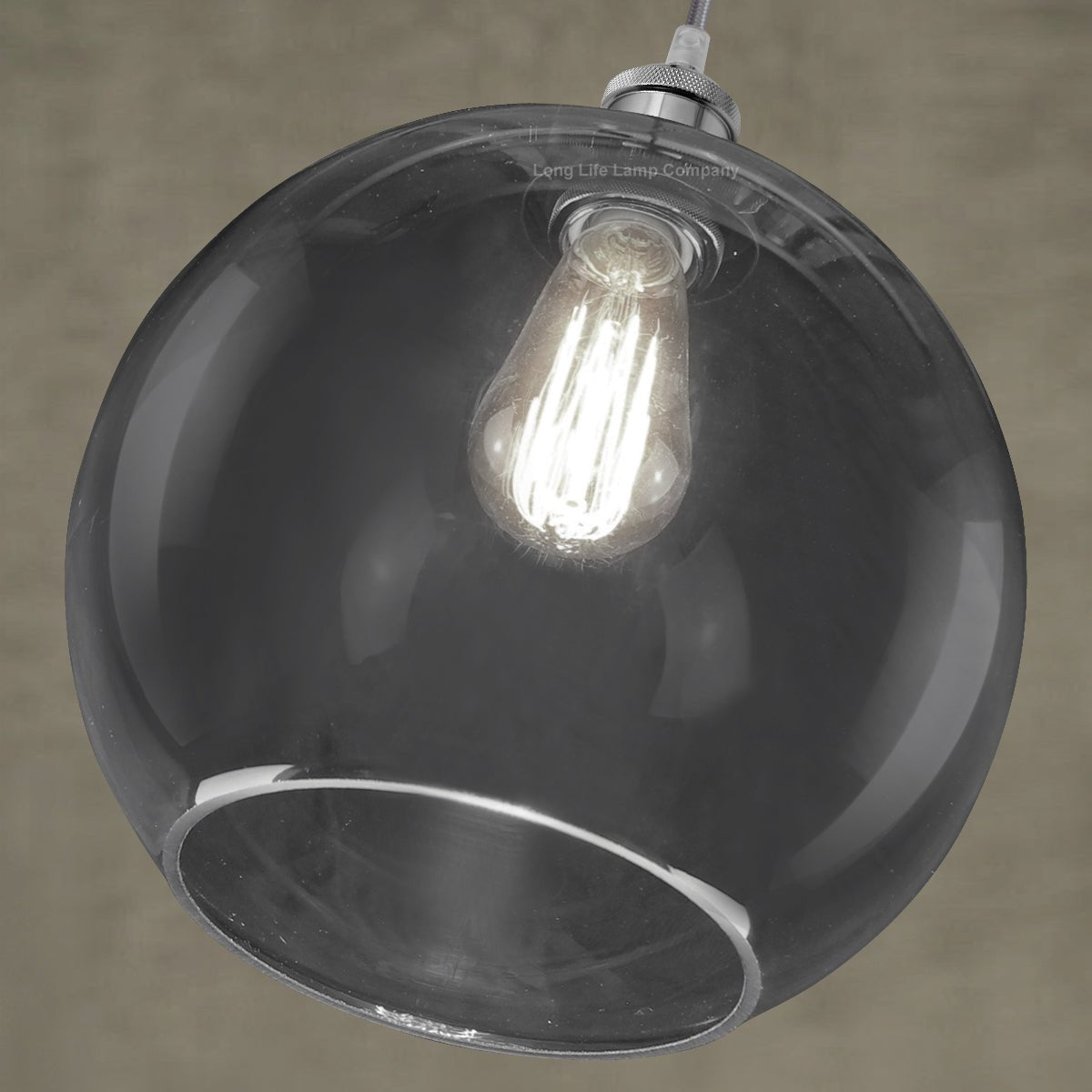 Smoked Glass Shade Chandelier Pendant - Energy Light Bulbs - Free delivery on all orders