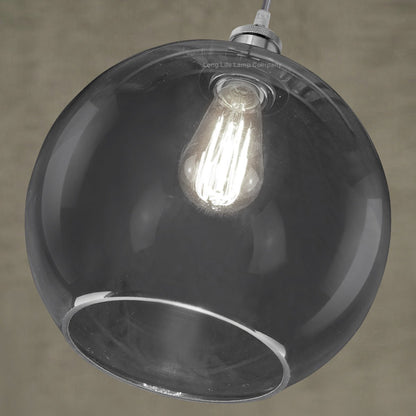 Smoked Glass Shade Chandelier Pendant - Energy Light Bulbs - Free delivery on all orders