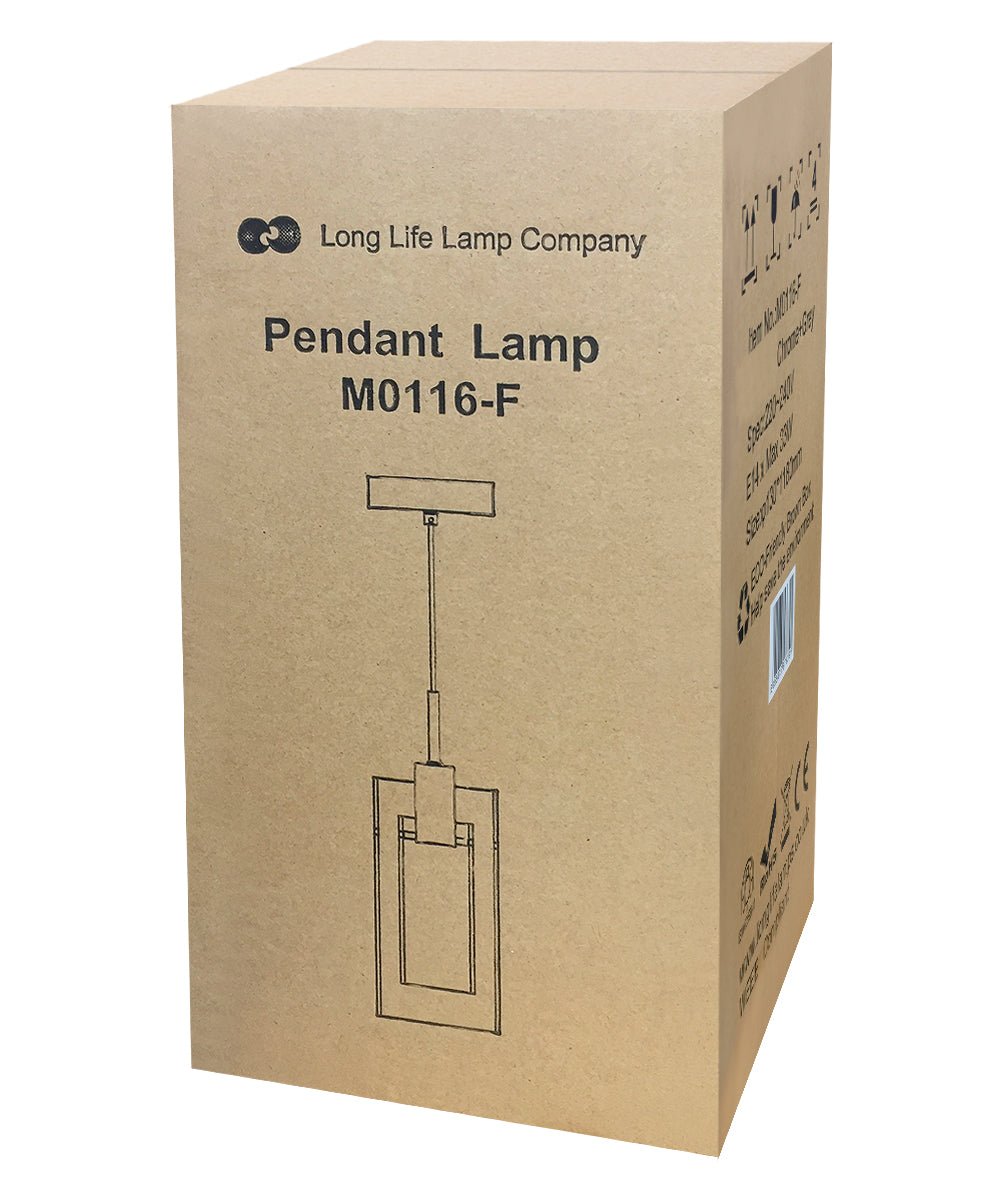 Smoked Glass Shade Hanging Ceiling Pendant Light with 5w LED Candle E14 - Energy Light Bulbs - Free delivery on all orders