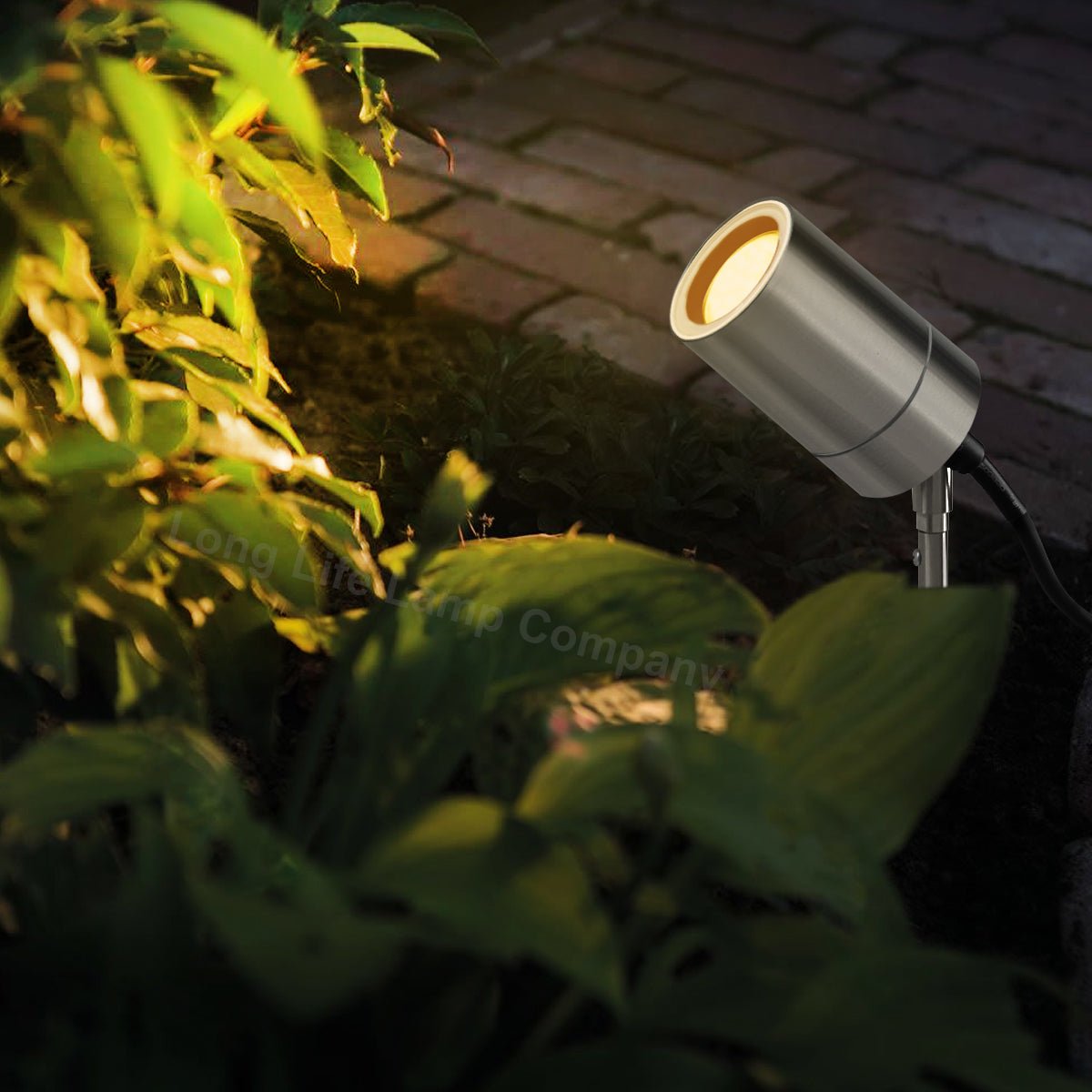 Stainless Steel Garden Spike light Adjustable Outdoor Ground Mount - Energy Light Bulbs - Free delivery on all orders