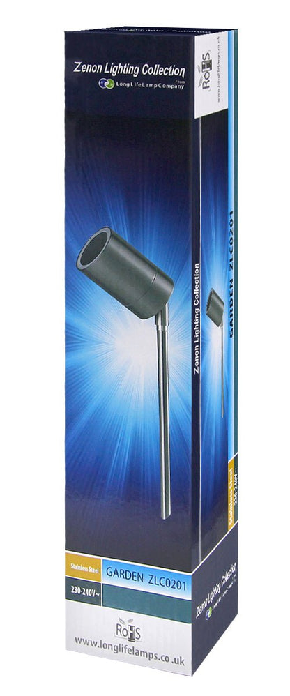 Stainless Steel Garden Spike light Adjustable Outdoor Ground Mount - Energy Light Bulbs - Free delivery on all orders