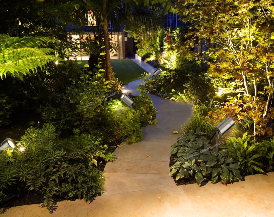 Stainless Steel Garden Spike Light Adjustable Spike GU10 - Energy Light Bulbs - Free delivery on all orders