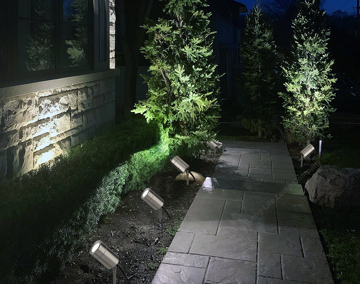 Stainless Steel Garden Spike Light Adjustable Spike GU10 - Energy Light Bulbs - Free delivery on all orders