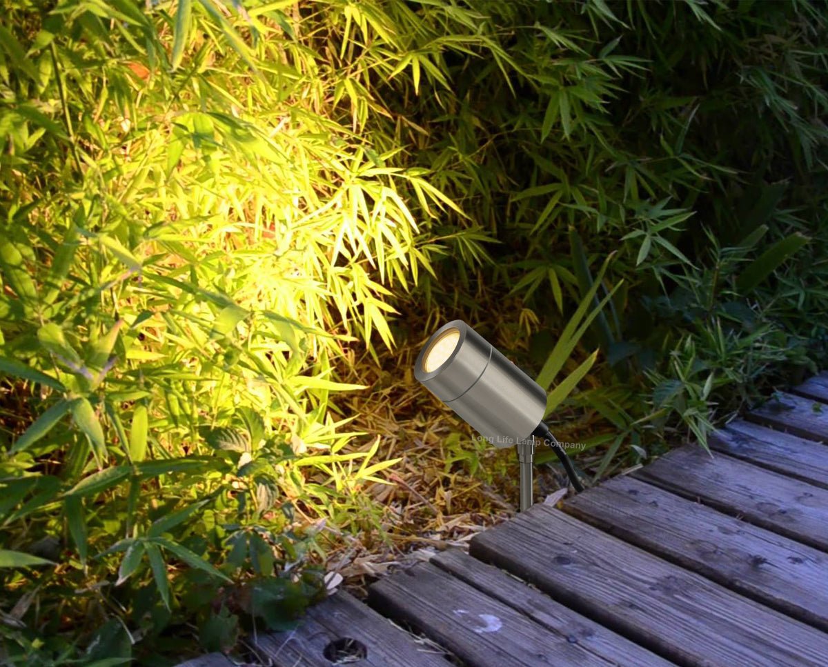 Stainless Steel Garden Spike Light Adjustable Spike GU10 - Energy Light Bulbs - Free delivery on all orders