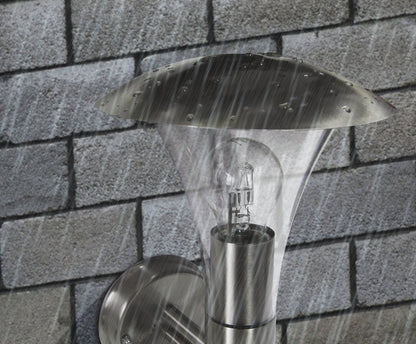 Stainless Steel Garden Wall Light IP44 - Energy Light Bulbs - Free delivery on all orders