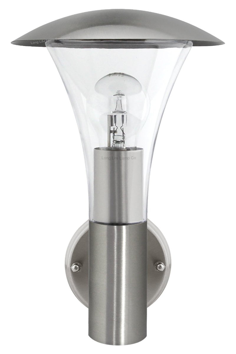 Stainless Steel Garden Wall Light IP44 - Energy Light Bulbs - Free delivery on all orders