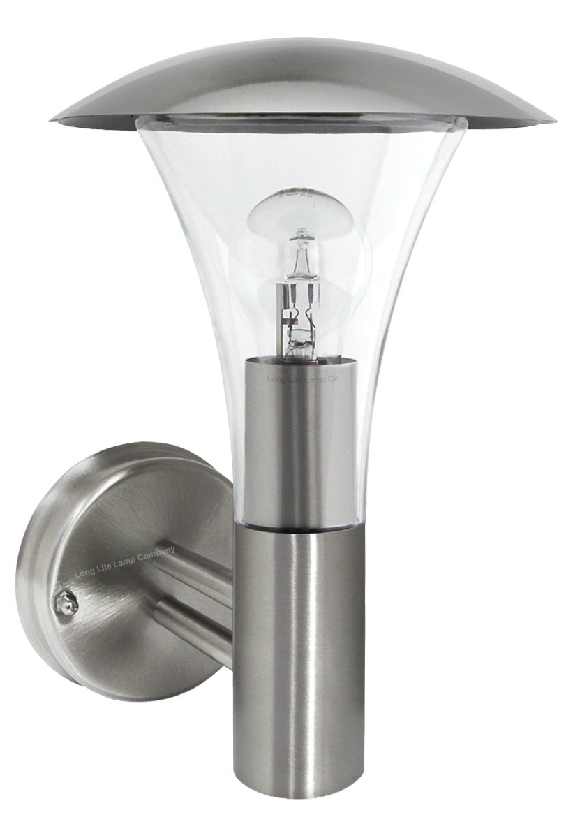 Stainless Steel Garden Wall Light IP44 - Energy Light Bulbs - Free delivery on all orders