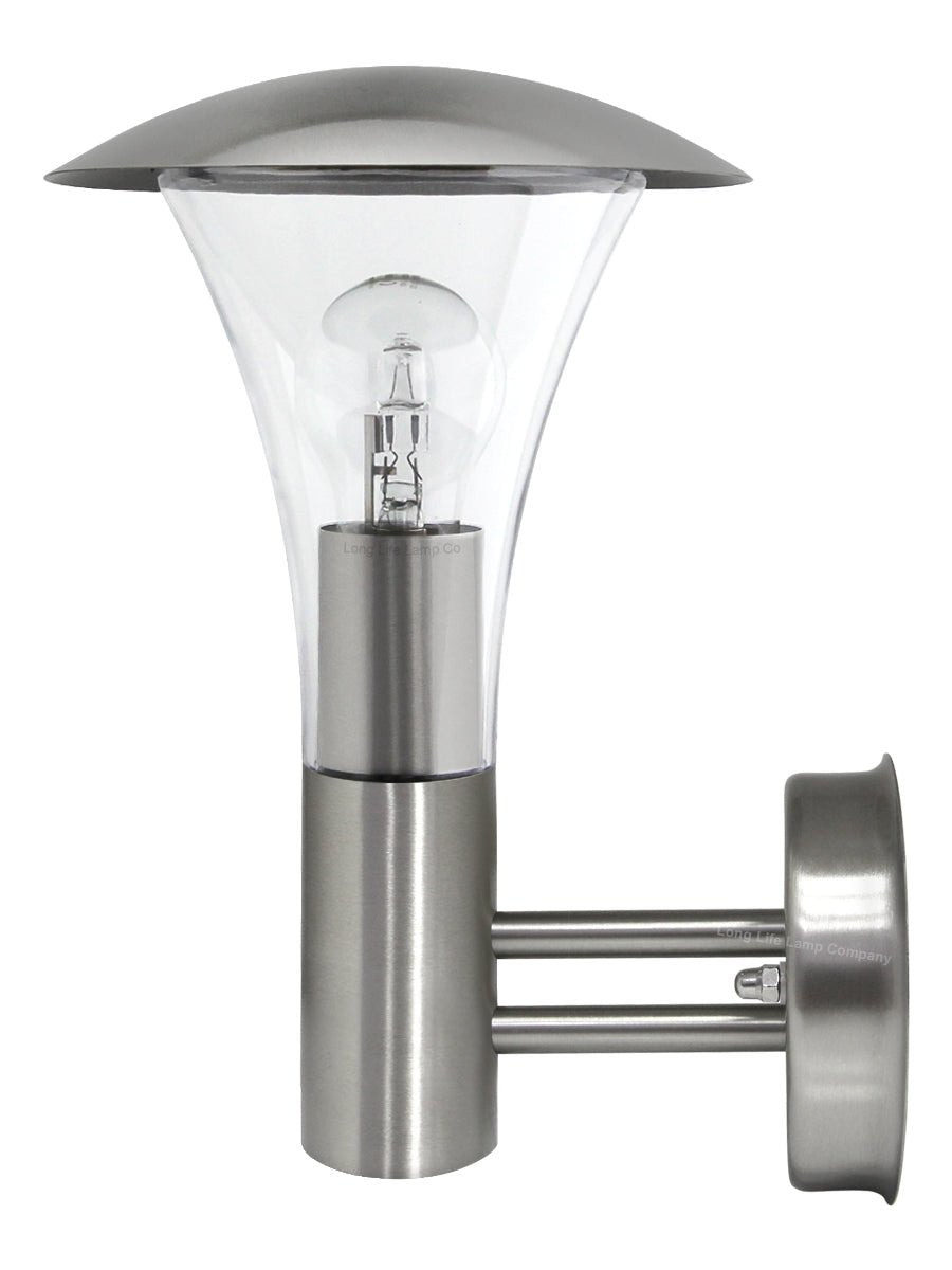 Stainless Steel Garden Wall Light IP44 - Energy Light Bulbs - Free delivery on all orders
