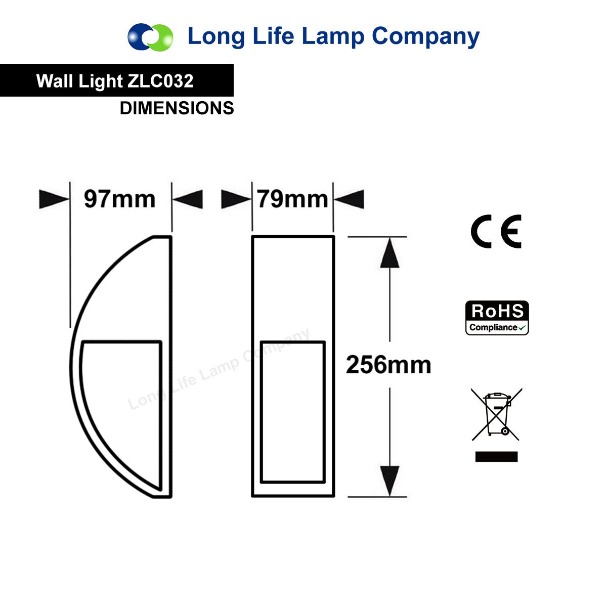 Stainless Steel IP44 Front Door Side Light - Energy Light Bulbs - Free delivery on all orders