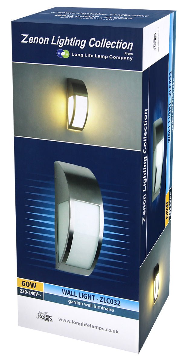 Stainless Steel IP44 Front Door Side Light - Energy Light Bulbs - Free delivery on all orders