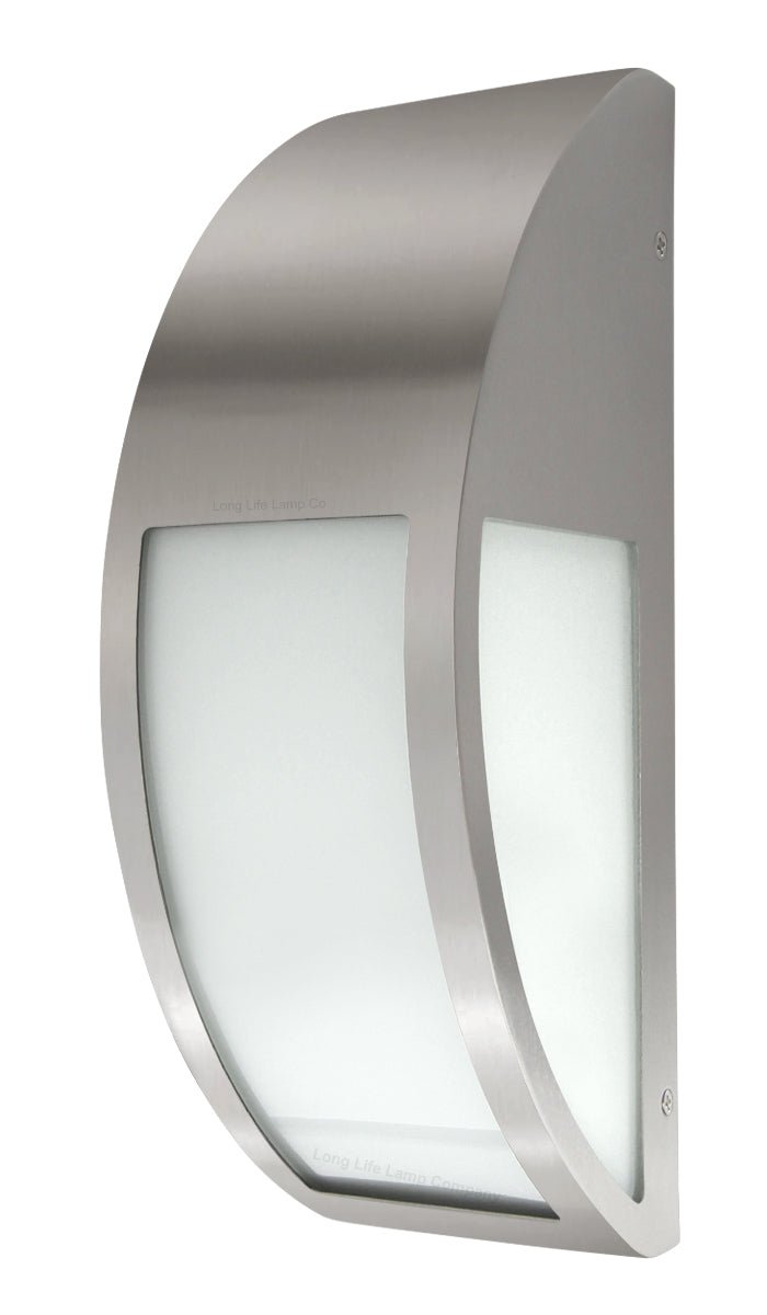 Stainless Steel IP44 Front Door Side Light - Energy Light Bulbs - Free delivery on all orders