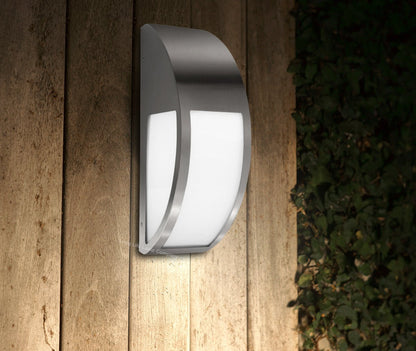 Stainless Steel IP44 Front Door Side Light - Energy Light Bulbs - Free delivery on all orders