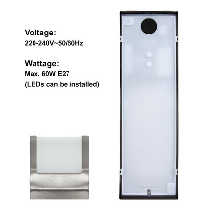 Stainless Steel IP44 Front Door Side Light - Energy Light Bulbs - Free delivery on all orders