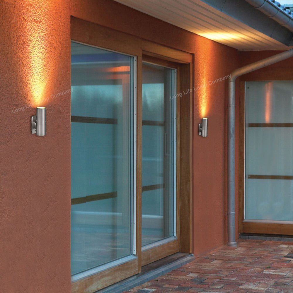 Stainless Steel Outdoor Wall Light IP65 Wall Light - Energy Light Bulbs - Free delivery on all orders