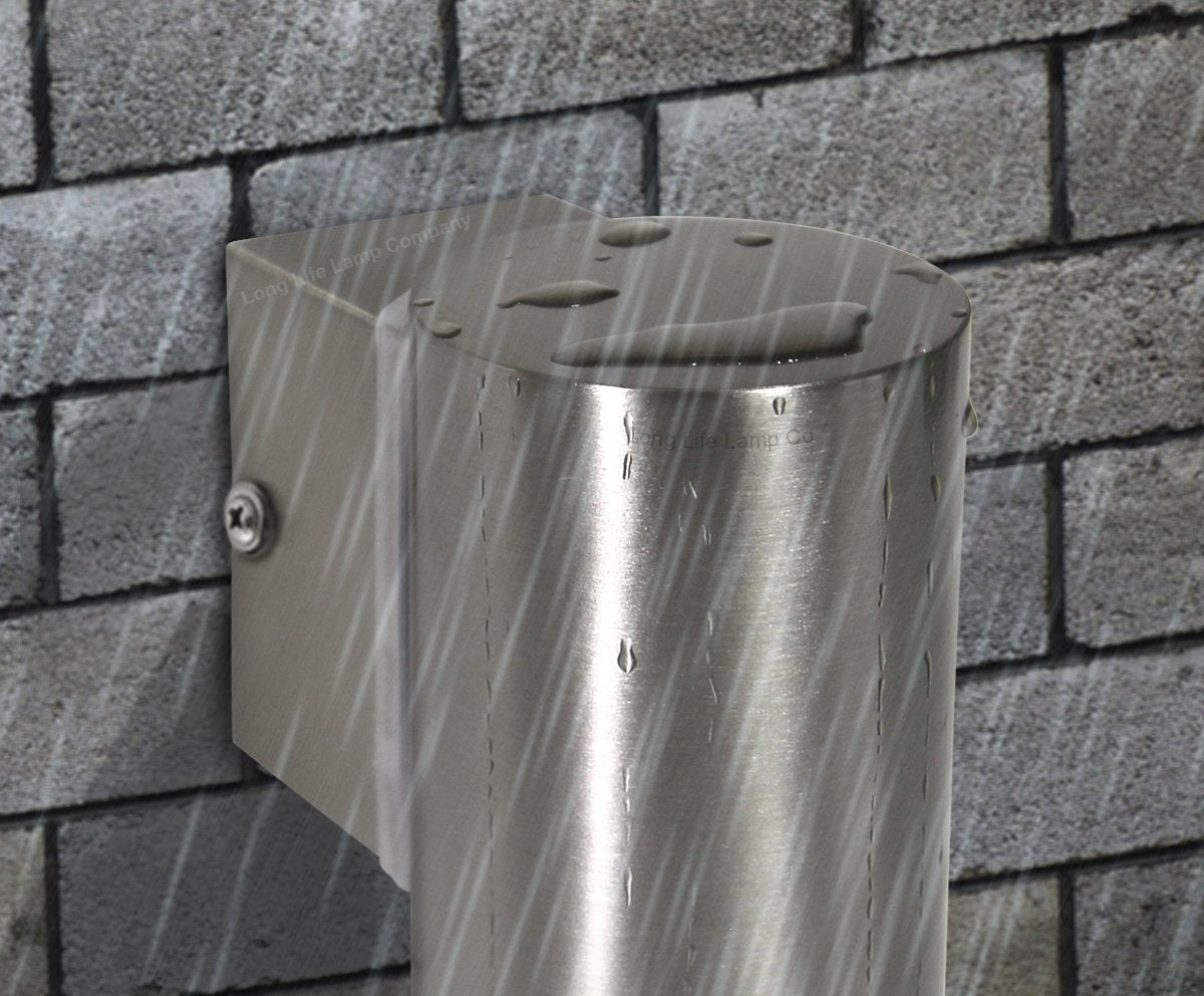 Stainless Steel Single Outdoor Wall Light IP65 Wall Light - Energy Light Bulbs - Free delivery on all orders