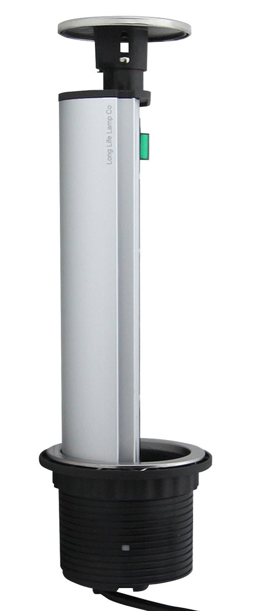 Stainless Steel Top Pop Up Socket With 2 USB Charging Port 3 Plug Sockets - Energy Light Bulbs - Free delivery on all orders