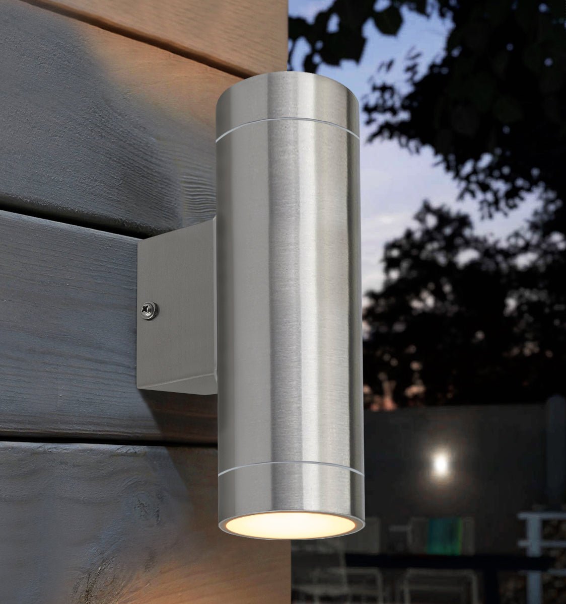 Stainless Steel Up and Down Outdoor Wall Light IP65 Wall Light - Energy Light Bulbs - Free delivery on all orders