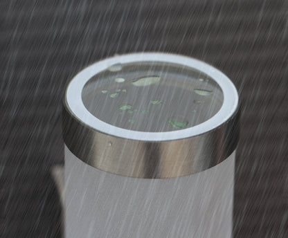 Stainless Steel Up Down Wall Light Frosted Glass Cover IP44 Garden Wall Light - Energy Light Bulbs - Free delivery on all orders