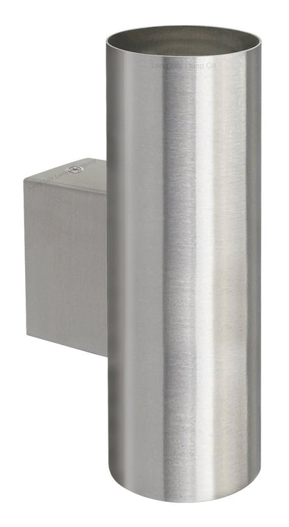 Stainless Steel Up Down Wall Light GU10 IP20 Double Wall Light - Energy Light Bulbs - Free delivery on all orders
