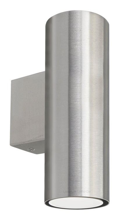 Stainless Steel Up Down Wall Light GU10 IP20 Double Wall Light - Energy Light Bulbs - Free delivery on all orders