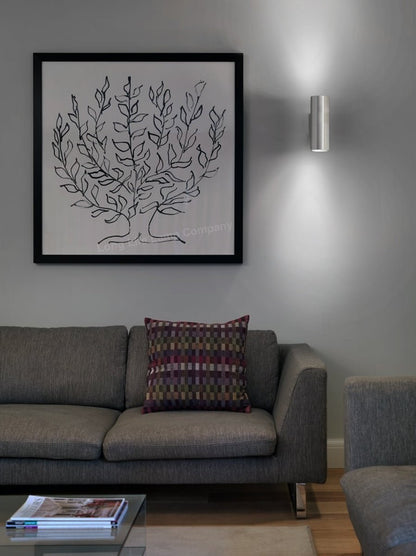Stainless Steel Up Down Wall Light GU10 IP20 Double Wall Light - Energy Light Bulbs - Free delivery on all orders