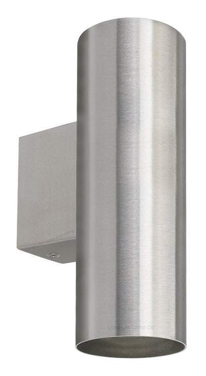 Stainless Steel Up Down Wall Light GU10 IP20 Double Wall Light - Energy Light Bulbs - Free delivery on all orders