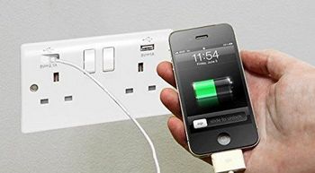 USB Sockets | Double Wall Plug Socket 2 Gang 13A with 2 USB Charger Port Outlets White Plate - Energy Light Bulbs - Free delivery on all orders