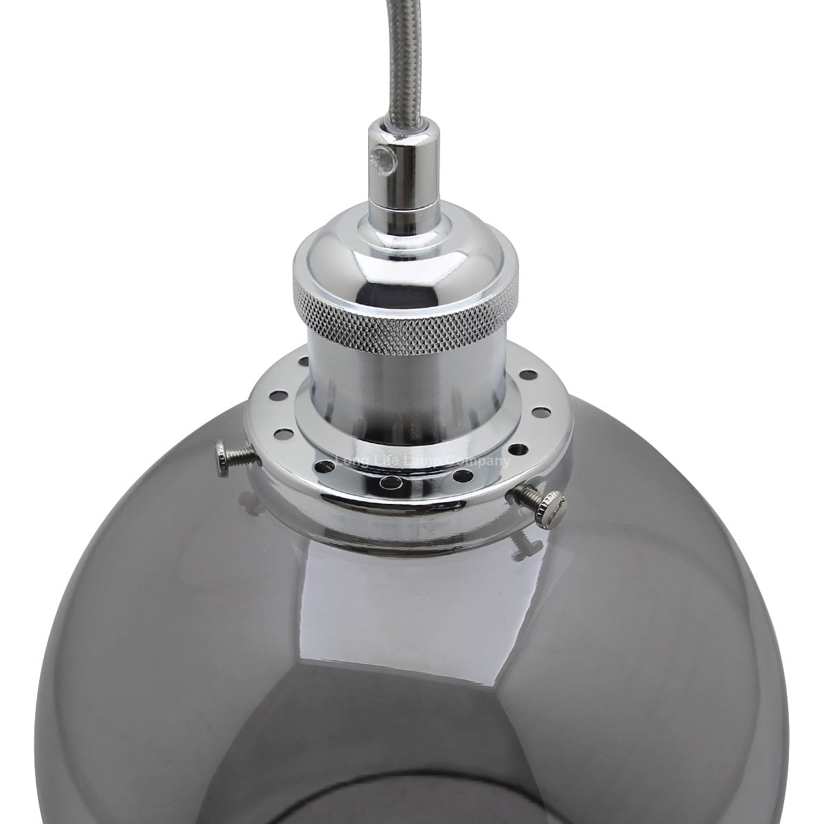 Vintage 3 Lights Ceiling Pendant Lamp Cluster Mini Glass Globe Shades Smoked Grey - Energy Light Bulbs - Free delivery on all orders