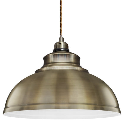 Vintage Antique Brass Hanging Ceiling Pendant Shade - Energy Light Bulbs - Free delivery on all orders